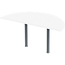 Table d'extension, demi-cercle, Ø 1600 mm, blanc/anthracite