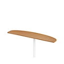Table d'extension PLANOVA BASIC, forme elliptique, l. 1800 x P 400 mm, coloris hêtre/alu blanc