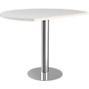 Table d'extension Toledo, hauteur réglable, arrondie, piètement colonne, ø 1000 mm, blanc