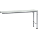 Table d'extension UNIVERSAL Spezial Manuflex, 1750 x 800 mm, plastique gris clair, argenté