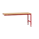 Table d'extension UNIVERSAL Standard Manuflex, plateau multiplex, 2000 x 1000, rouge rubis