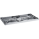 Table de travail en inox avec pattes pliables, 1200 x 600 x 850 mm
