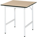 Table de travail - plateau MDF -  l. 750 x P 800 x H 800-850 mm - hêtre