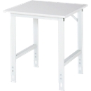 Table de travail, plateau mélaminé, l. 750 x P 800 x H 760-1080 mm