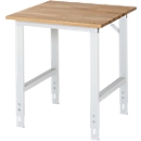 Table de travail RAU, plateau en hêtre, l. 750 x P 800 x H 760-1080 mm