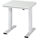 Table de travail série adlatus 300, plateau mélaminé, l. 750 x P 800 x H 750 – 1120 mm