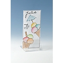 Table sign holder, crystal clear acrylic