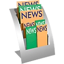 Table-top brochure holder, 5 compartments