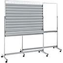 Tableau blanc et d'organisation, mobile, l. 1485 x H 1185 mm, avec fentes d'insertion