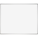 Tableau blanc Franken PRO, émaillé, montage mural en format vertical &amp; horizontal, acier laqué blanc &amp; cadre en aluminium, magnétique, bac de rangement, 1000 x 1500 mm