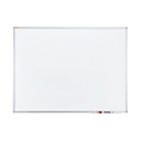 Tableau blanc Franken X-tra ! Line, montage mural en format vertical &amp; horizontal, émaillé blanc, antimicrobien, cadre en aluminium, magnétique, bac de rangement, L 1200 x H 900 mm, SC3803