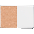 Tableau combiné Legamaster UNITE, tableau d'affichage &amp; tableau blanc, L 900 x P 12,6 x H 600 mm, acier laqué &amp; liège naturel, blanc &amp; marron