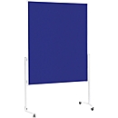 Tableau de présentation Magnetoplan, mobile, 3 surfaces au choix, stable, bleu