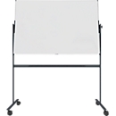 Tableau tournant sur pied Legamaster UNITE, magnétique, pivotant sur 360°, L 1500 x P 12,6 x H 1000 mm, acier laqué, blanc
