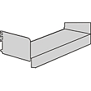 Tablette inférieure, avec supports latéraux, pour rayonnage ouvert Variabo, l. 1000 x P 350 mm