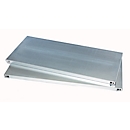 Tablette, pour armoires à matériel d'une largeur de 1200 mm, jusqu'à 100 kg, L 1200 x P 500 mm, acier galvanisé, argenté