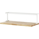 Tablette Rau pour montage sur établi, tôle d'acier, L 1000 x P 300 x H 375 mm, max. 10 kg, pour plateau d'établi à partir de 22 mm, gris clair