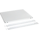 Tablettes de bureau supplémentaires pour élément de base/d'extension ORDO Professional, avec rails muraux, acier, pour table de dimensions L 760 x P 635 x H 825, blanc trafic RAL 9016