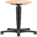 Tabouret Allround Bimos, hauteur d'assise réglable 450-650 mm, avec patins, bois de hêtre stratifié, durable, facile à nettoyer