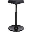 Tabouret assis et debout Topstar Sitness H1, réglable en hauteur, orientable sur 360°, noir/noir