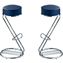 Tabouret de bar Zeta, bleu foncé, 2 pièces