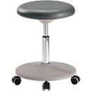 Tabouret de laboratoire Labster 9107, similicuir, skai noir