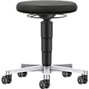 Tabouret ESD Bimos, conforme à la norme EN 61340-5-1, réglable en hauteur, roulettes doubles, revêtement tissu ESD, noir