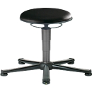 Tabouret pivotant ESD, similicuir, avec patins, noir
