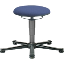 Tabouret pivotant ESD, tissu, avec patins, bleu