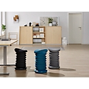 Tabouret Topstar® Sitness 4D, pour une assise mobile &amp; ergonomique, mécanisme à ressort, hauteur d'assise réglable, L 375 x P 360 x H 530-640 mm, revêtement tissu noir