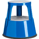 Taburete móvil con ruedas, revestimiento de goma antideslizante, H 410 x 433/283 mm, hasta 150 kg, azul