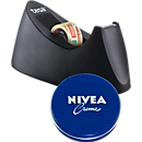 Tafelafroller tesa Easy Cut® CURVE, incl. rol L 10 m x B 19 mm + gratis Nivea-pot 75 ml