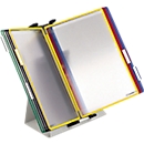 tafelstandaard + 10 zichtpanelen A4, diverse kleuren