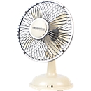 Tafelventilator Retroventilator, 2 snelheden 2,5 W, USB-aansluiting, kantelen en draaien, B 195 x D 150 x H 130 mm, wit
