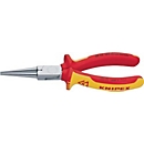 Tang met lange neus totaal l.160mm vorm 3 kop verchroomd lang,rd.VDE