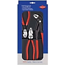 Tangenset ‘Kraft-Paket’, 3-delig, gepolijst, kunststof trekdeel, KNIPEX