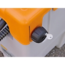 Tapa abatible con llave para depósito portátil CEMO lubricante y DT-Mobil Easy hasta 200 l, incl. 2 llaves