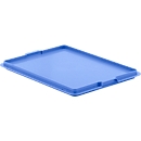 Tapa de cierre EF D 43 para caja con dimensiones norma europea, azul