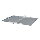Tapa para contenedor Bauer BKB de fondo abatible, galvanizada, con apertura por ambos lados
