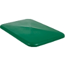 Tapa para recipiente rectangular, plástico, 135 l, verde