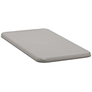 Tapa plana para recipiente rectangular, 200 l aplanado, gris