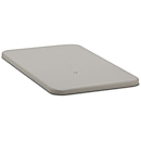 Tapa plana para recipiente rectangular, 300 l, gris