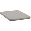 Tapa plana para recipiente rectangular, 550 l/700 l, gris
