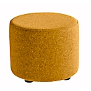 TAPA Round stool, plywood, upholstered, upholstery in new wool, orange