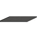 Tapis antidérapant pour les armoires de sécurité asecos des séries UB90 et UB30, noir, L 925 x P 434 x H 1,3 mm