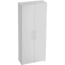 TARA cupboard, 5 filing heights, hinged doors, 1 fixed middle shelf, 3 shelves, W 800 x D 330 x H 1880 mm, light grey
