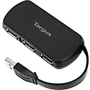 Targus USB-Hub ACH114EU, 4-Port USB 2.0, bus-powered, Datenrate 480 MB/s, kompakt, schwarz