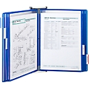 Tarifold Sichttafelsystem, Wandhalter, Metall + Sichttafeln, PVC, für DIN A4, 10 Stück, blau