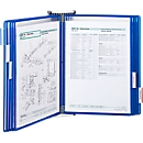 Tarifold Wandsichttafelsystem, Wandhalter, Metall + Sichttafeln, PVC, für DIN A4, 10 Stück, blau