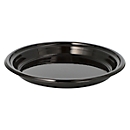 Teller Papstar Circulware by Havel, Mehrweg, rund, ungeteilt, mikrowellen- & spülmaschinengeeignet, Ø 220 x H 26 mm, PP, schwarz, 12 Stück